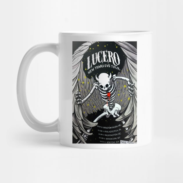 Lucero Band New Year's Eve Tour Skull Angel by tinastore